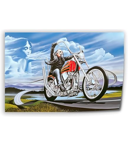 Amazon.com: Artist David Mann Motorcycle Art Painting Canvas Wall